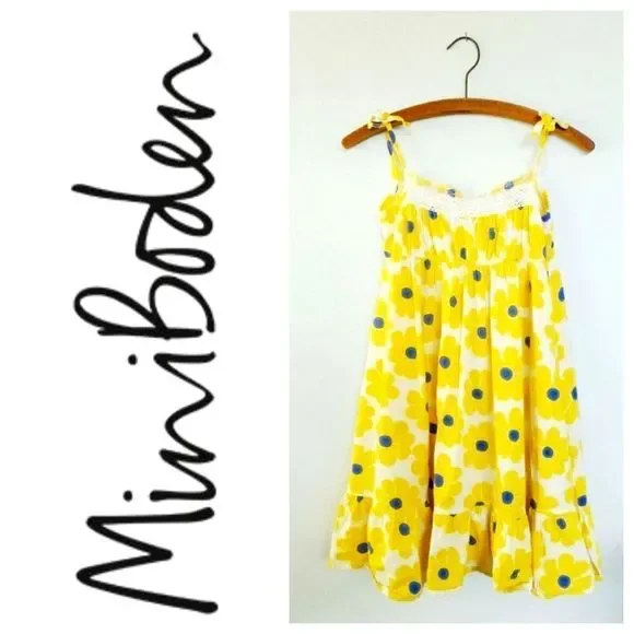 MINI BODEN YELLOW DAISY DRESS HARD TO FIND!